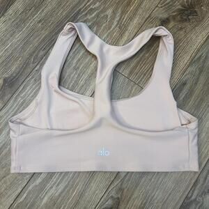 Alo Light Pink Airlift Advantage Racerback Sports Bra Medium